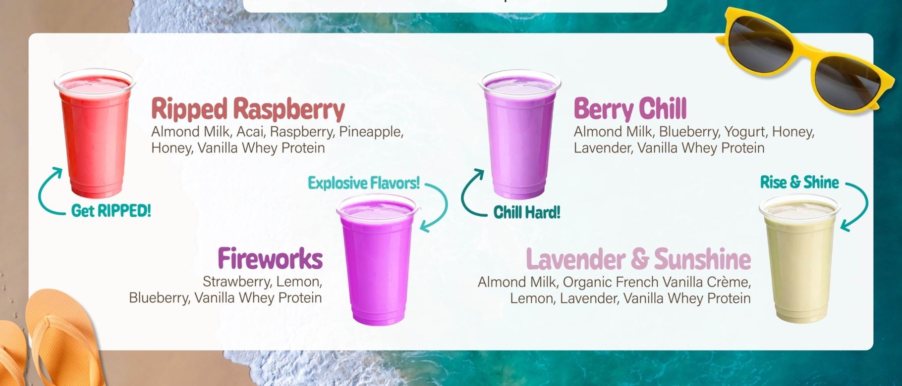 Summer Shake Menu