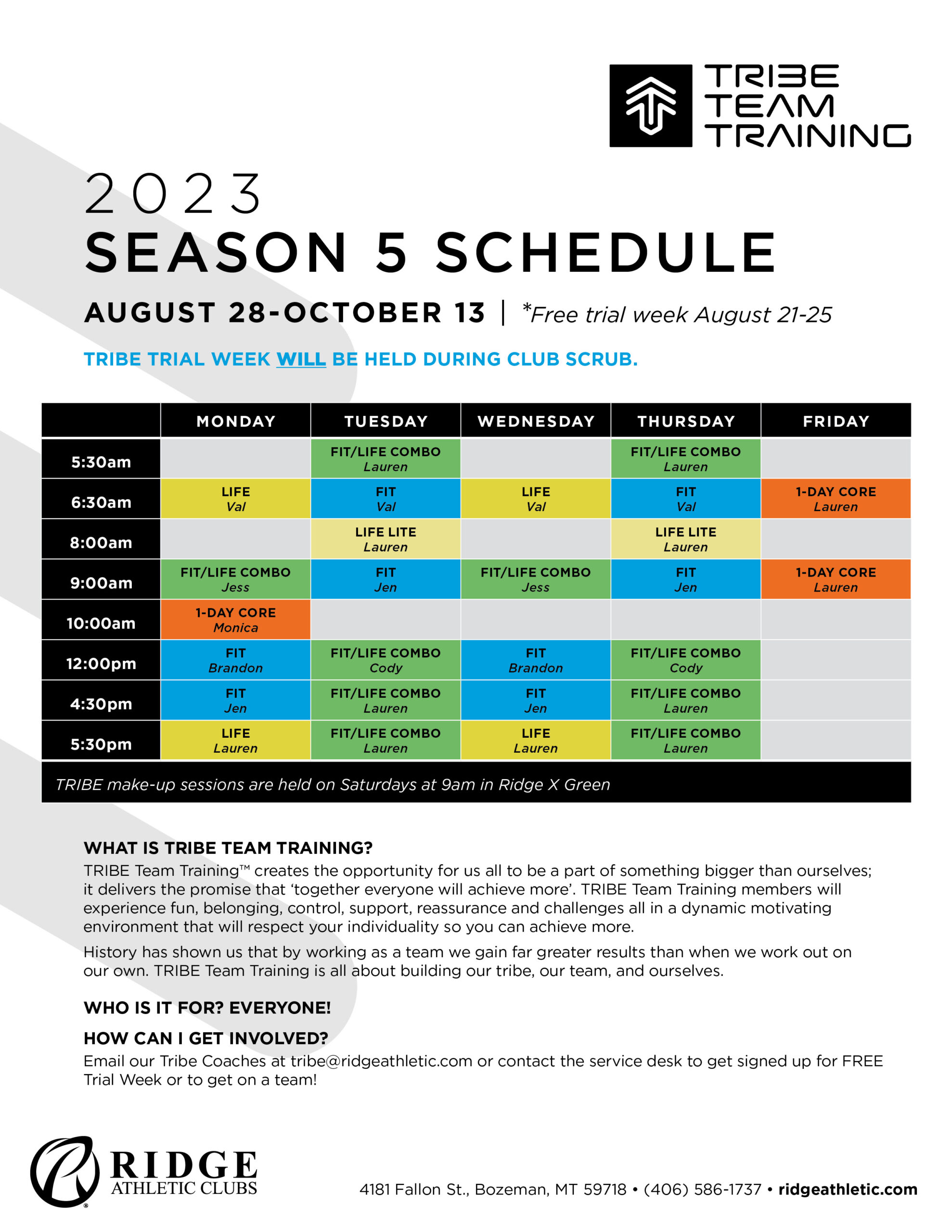 Tribe Season 5 schedule